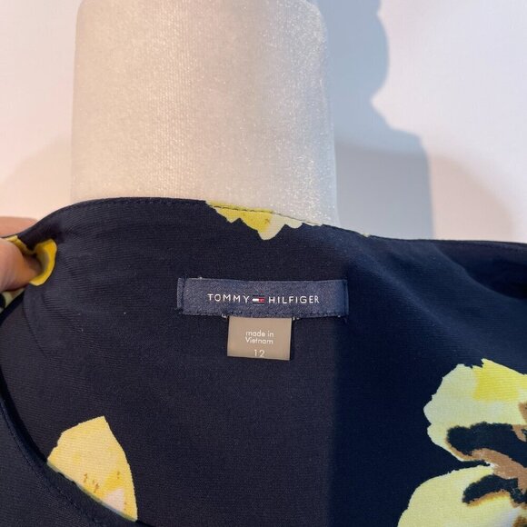 Tommy Hilfiger Navy Floral Sleeveless Dress size 12 - Picture 4 of 4